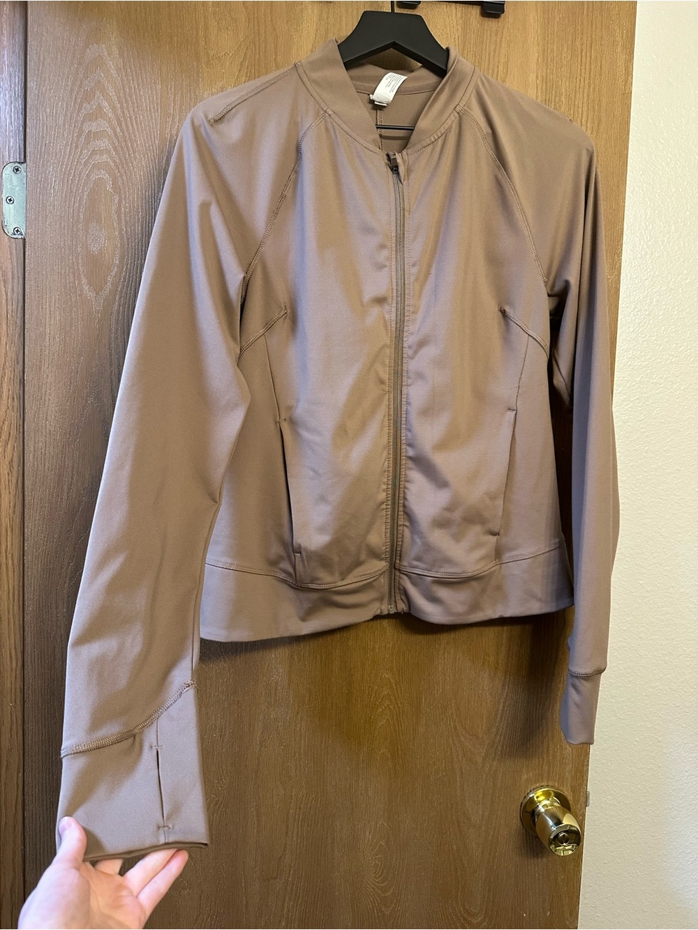 Yogalicious Tan Zip-Front Jacket